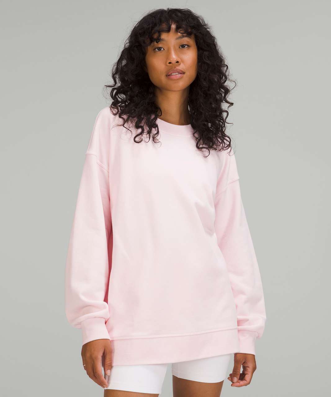 Lululemon Perfectly Oversized Crew - Pink Lychee - lulu fanatics