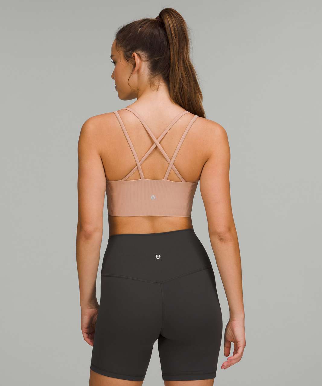 Lululemon Like a Cloud Ribbed Longline Bra *Light Support, B/C Cup - Pink  Clay - lulu fanatics