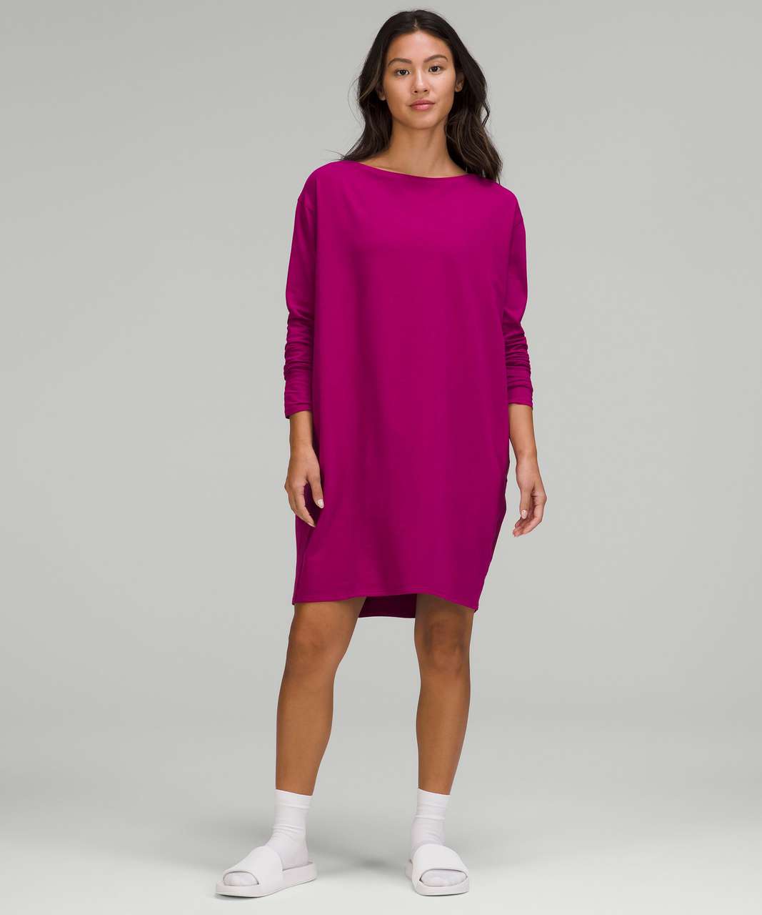 Lululemon Back in Action Long Sleeve Dress - Magenta Purple