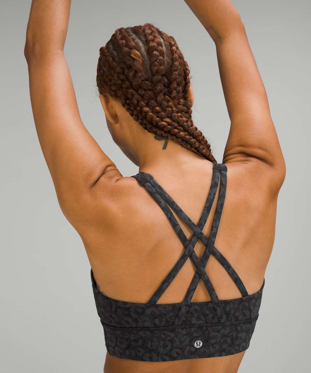 Lululemon Energy High-Neck Longline Tough Bra *Medium Support, B–D Cups - Intertwined  Camo Deep Coal Multi - lulu fanatics