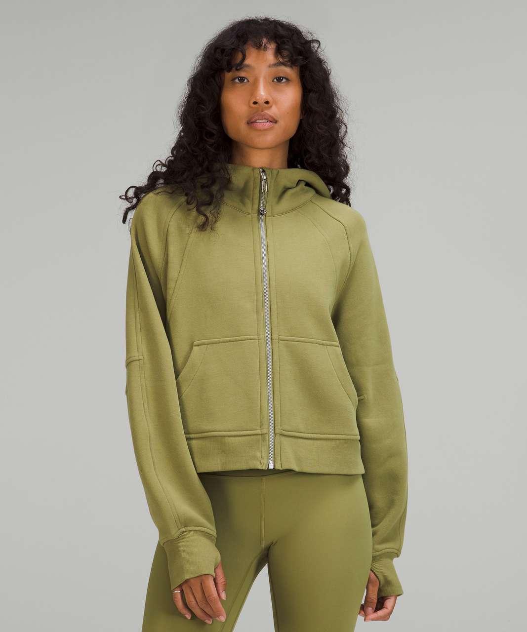 Lululemon Scuba Oversized Full-Zip - Bronze Green - lulu fanatics