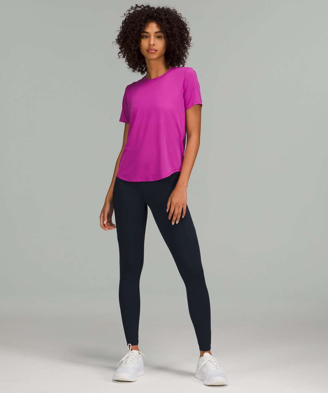 Lululemon High-Neck Running and Training T-Shirt - Vivid Plum