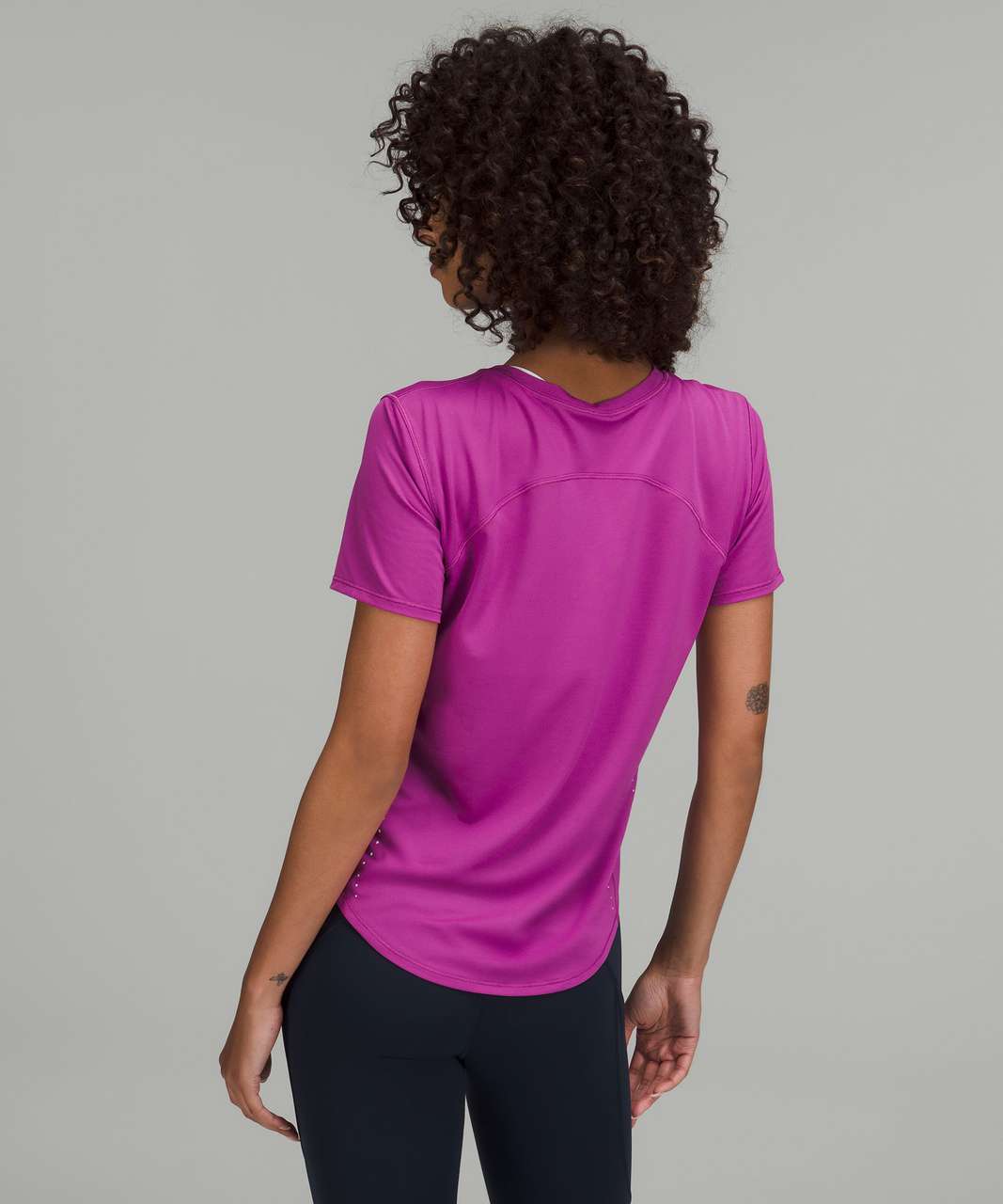 Lululemon High-Neck Running and Training T-Shirt - Vivid Plum