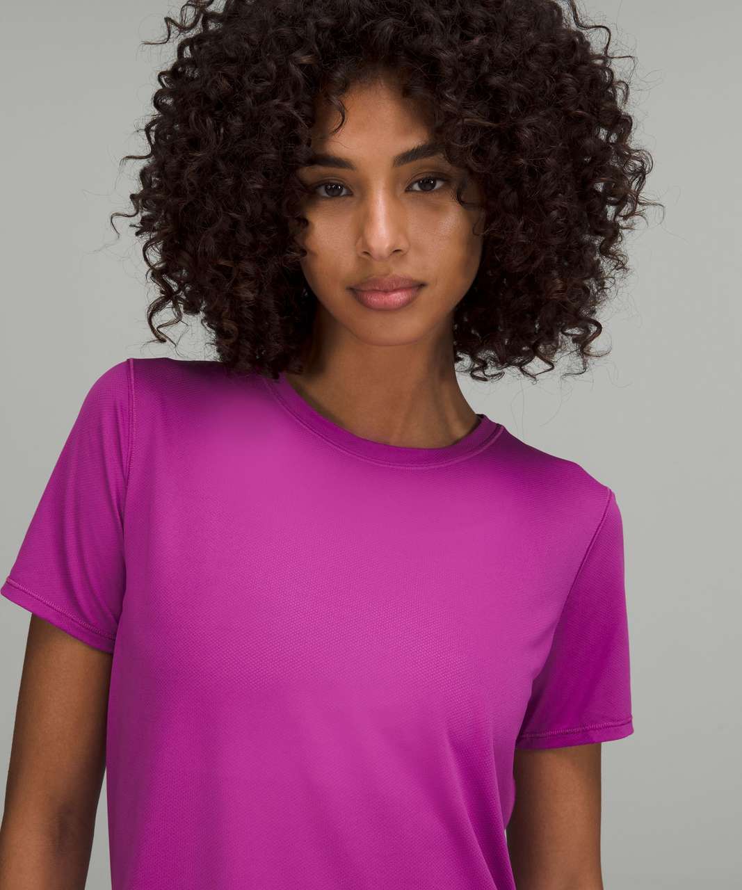 Lululemon High-Neck Running and Training T-Shirt - Vivid Plum