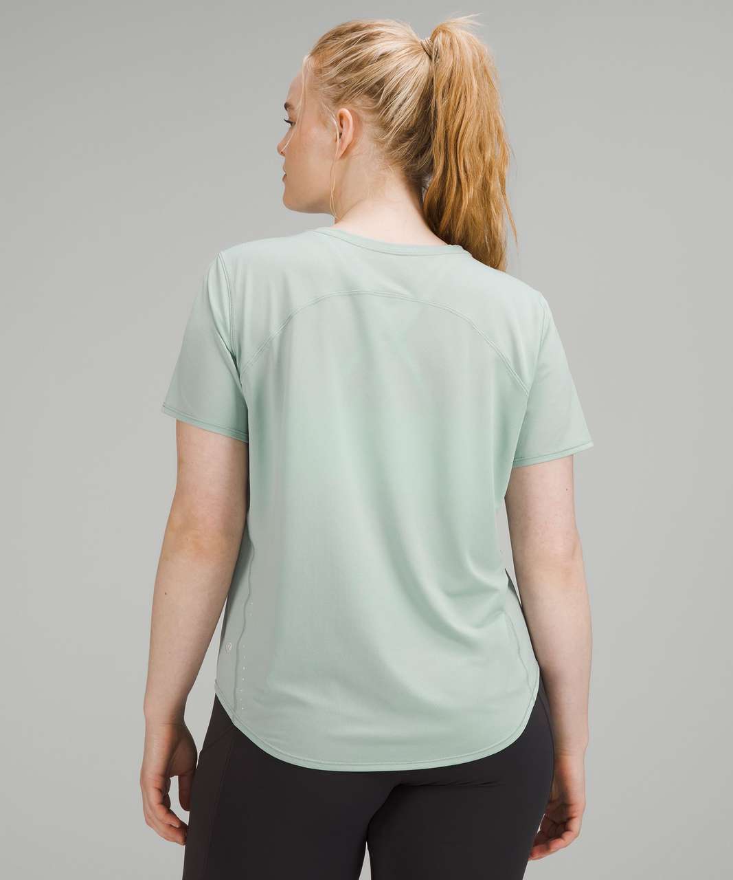 Lululemon High-Neck Running and Training T-Shirt - Silver Blue - lulu  fanatics