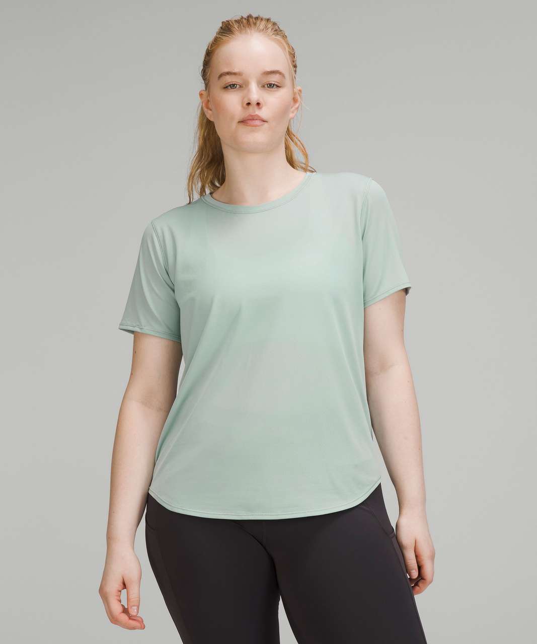 Lululemon High-Neck Running and Training T-Shirt - Silver Blue