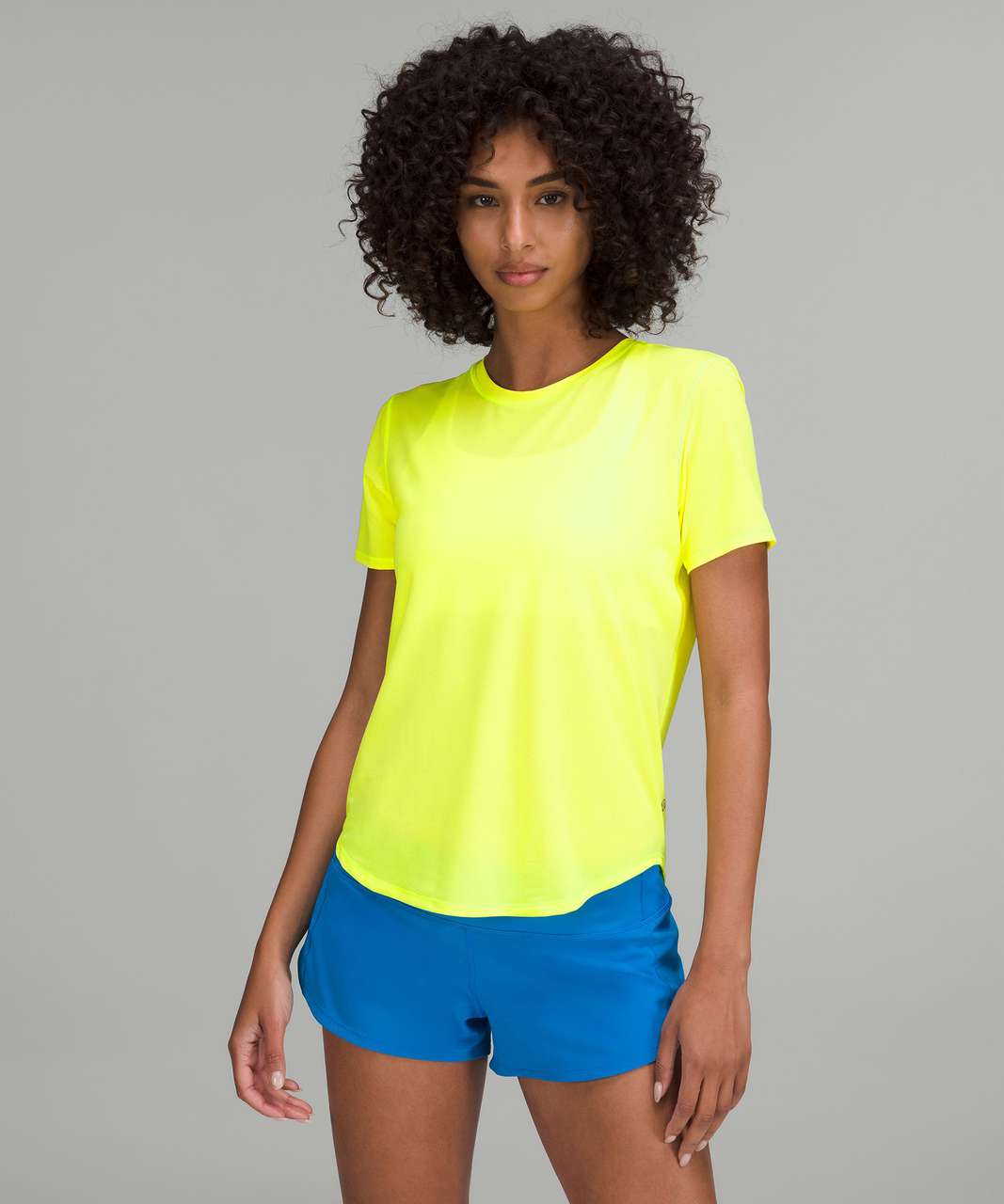 Lululemon High-Neck Running and Training T-Shirt - Electric Lemon