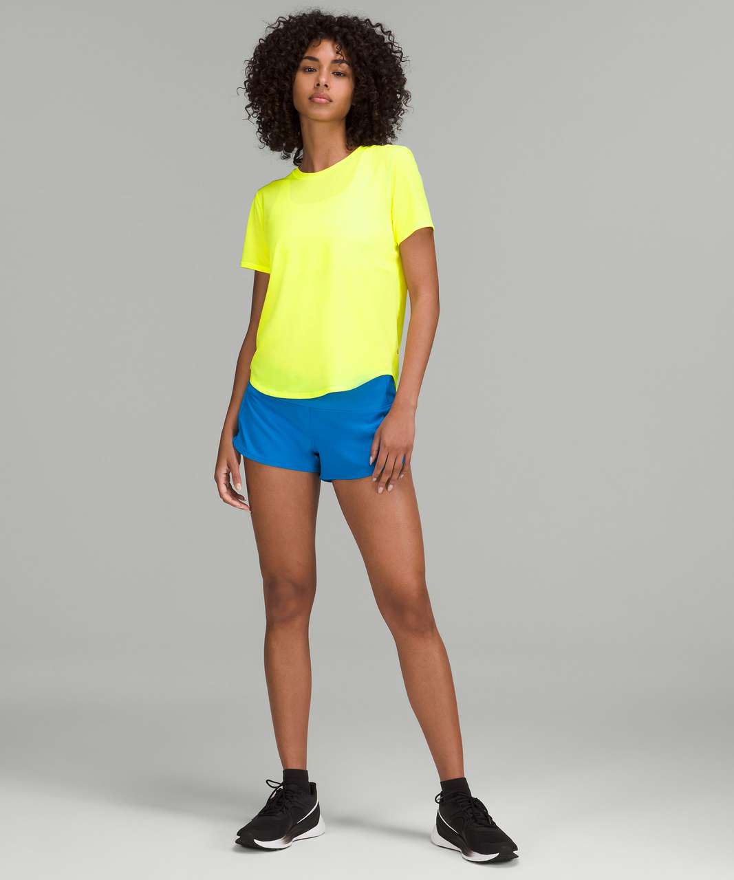 Lululemon High-Neck Running and Training T-Shirt - Electric Lemon