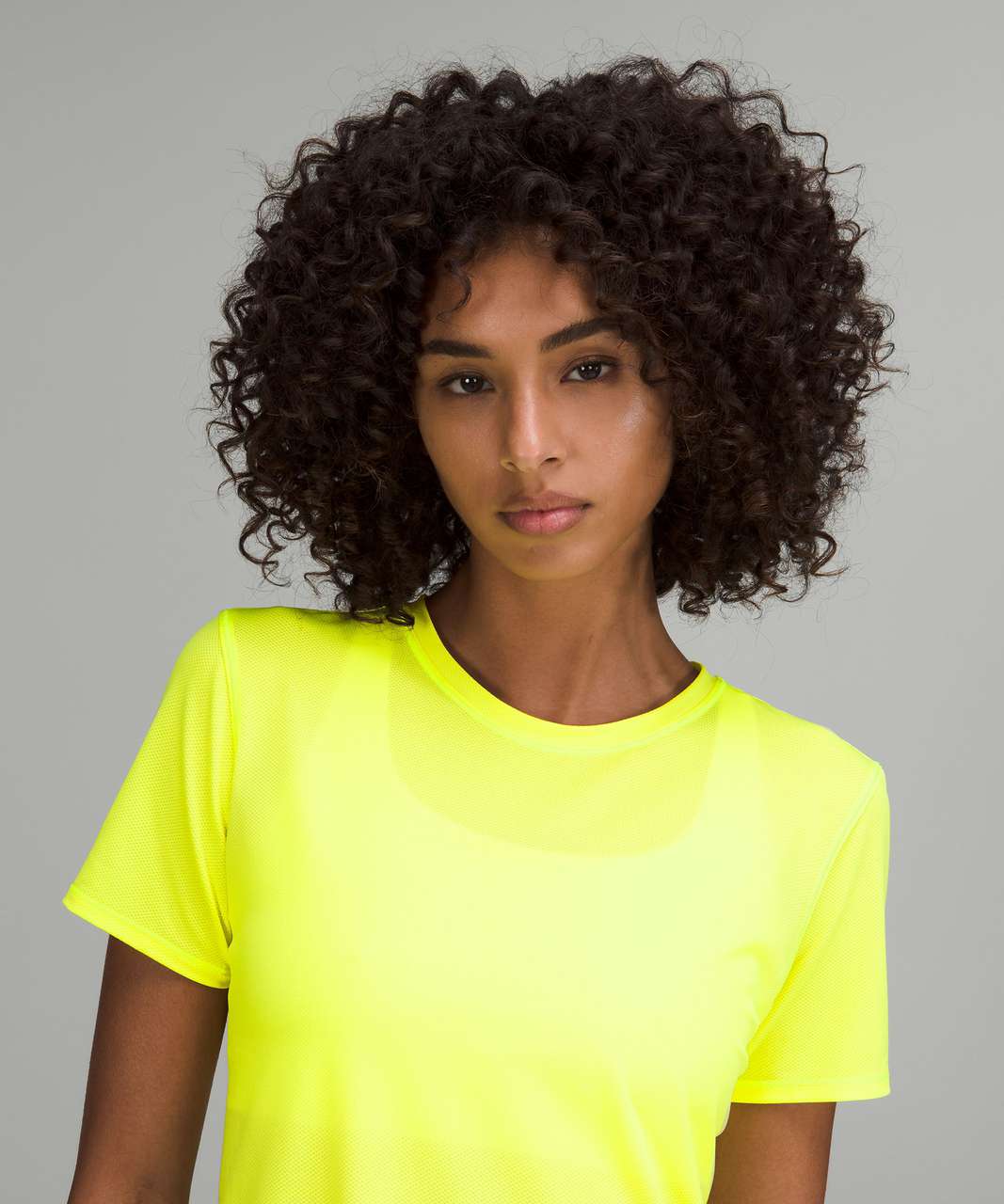 Lululemon High-Neck Running and Training T-Shirt - Electric Lemon