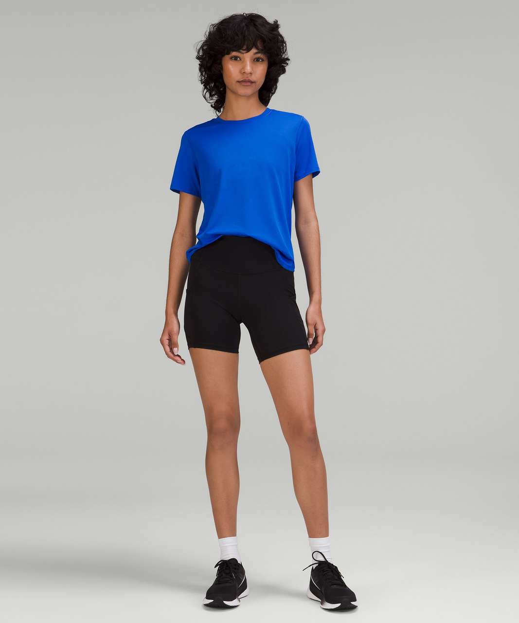 Lululemon High-Neck Running and Training T-Shirt - Blazer Blue