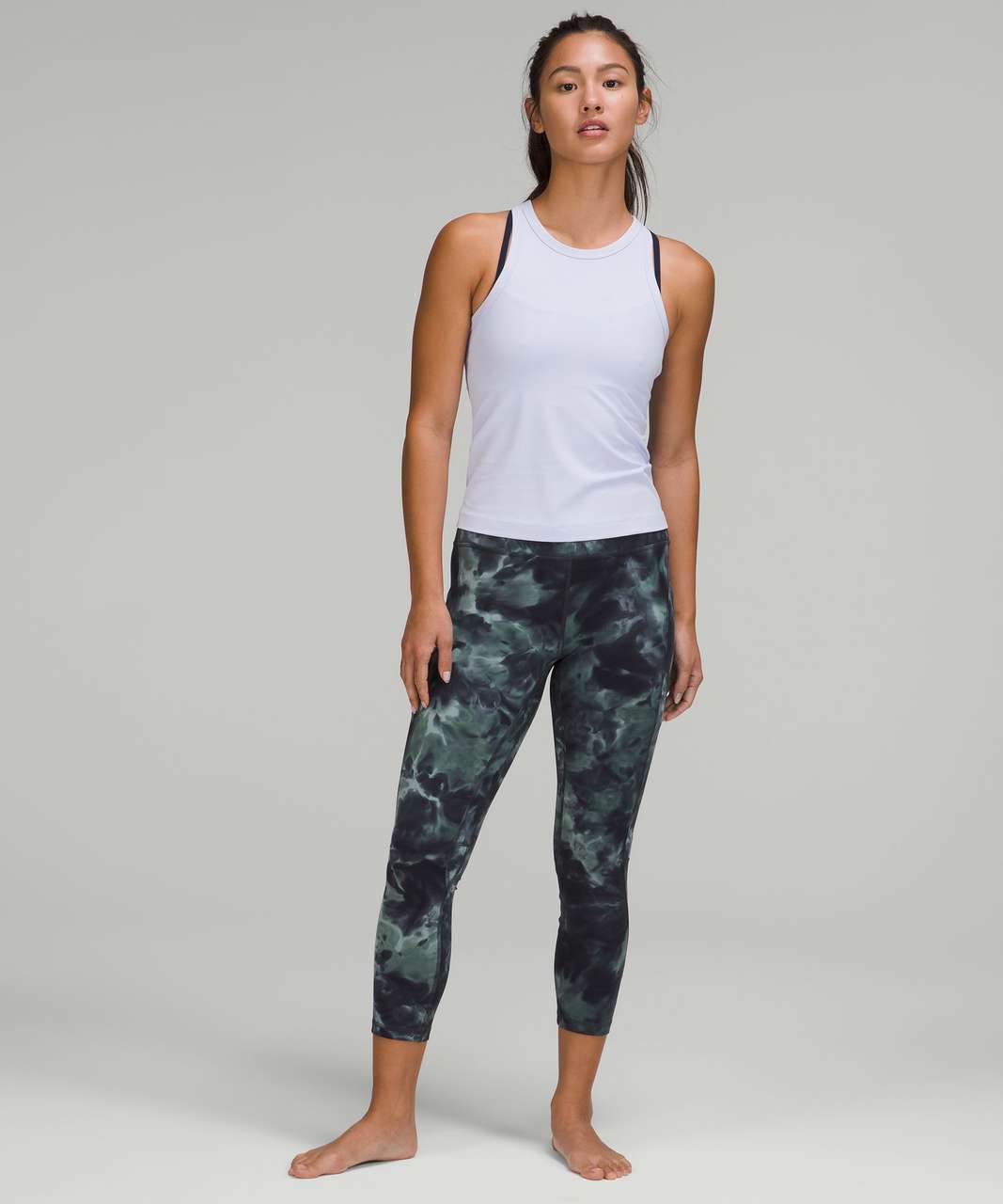 Lululemon Align High-Rise Crop with Pockets 23" - Diamond Dye Silver Blue Tidewater Teal Graphite Grey