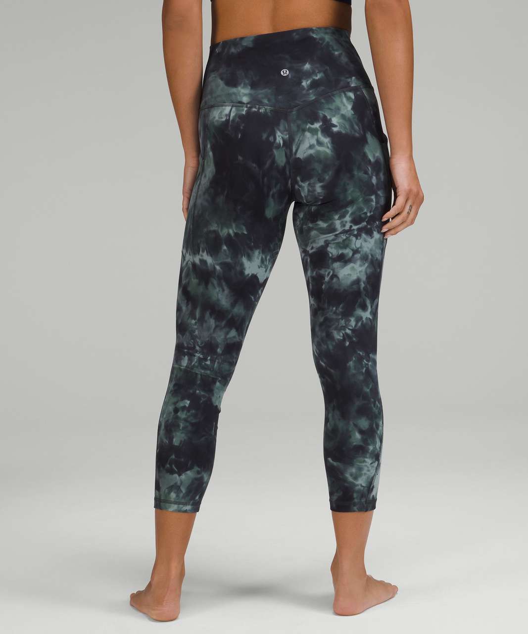 Lululemon Align High-Rise Crop with Pockets 23 - Diamond Dye Silver Blue  Tidewater Teal Graphite Grey - lulu fanatics