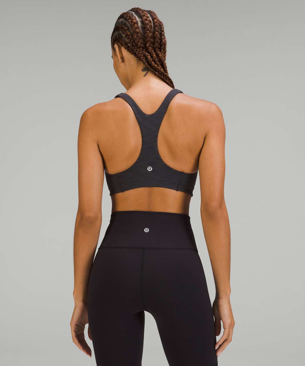 Lululemon All Sports Bra 4 Heathered Black (Gray) Yoga Sports