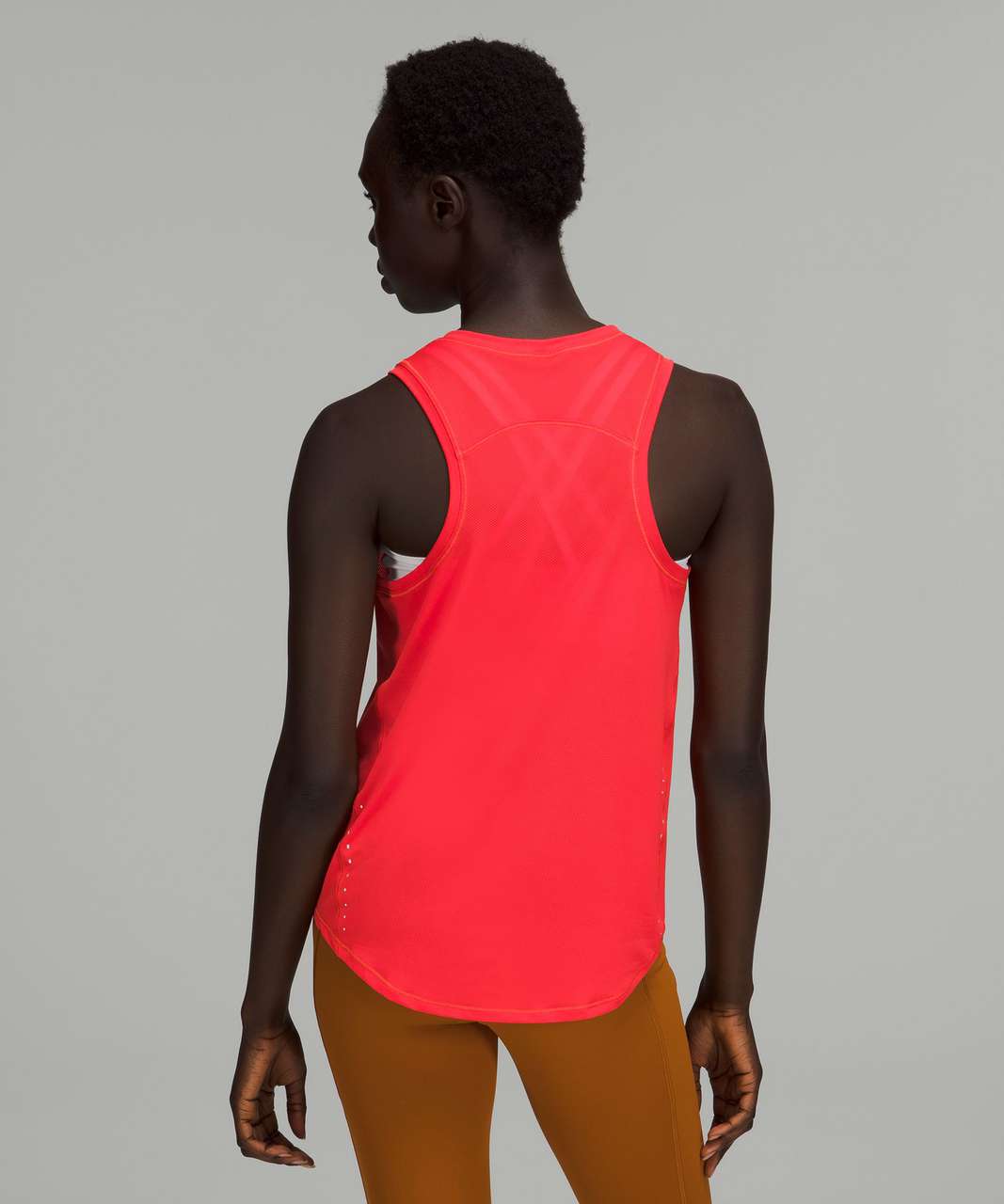 Lululemon Womens Running Workout Gym Tank Top Reddish Orange Size