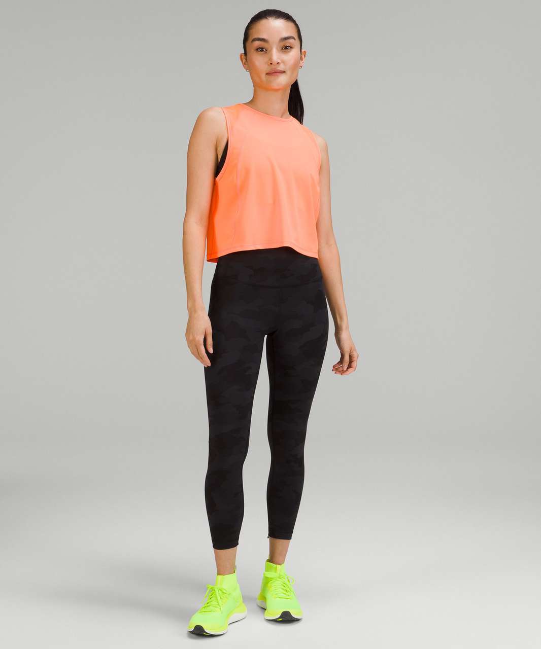 Lululemon Sculpt Cropped Tank Top - Highlight Orange