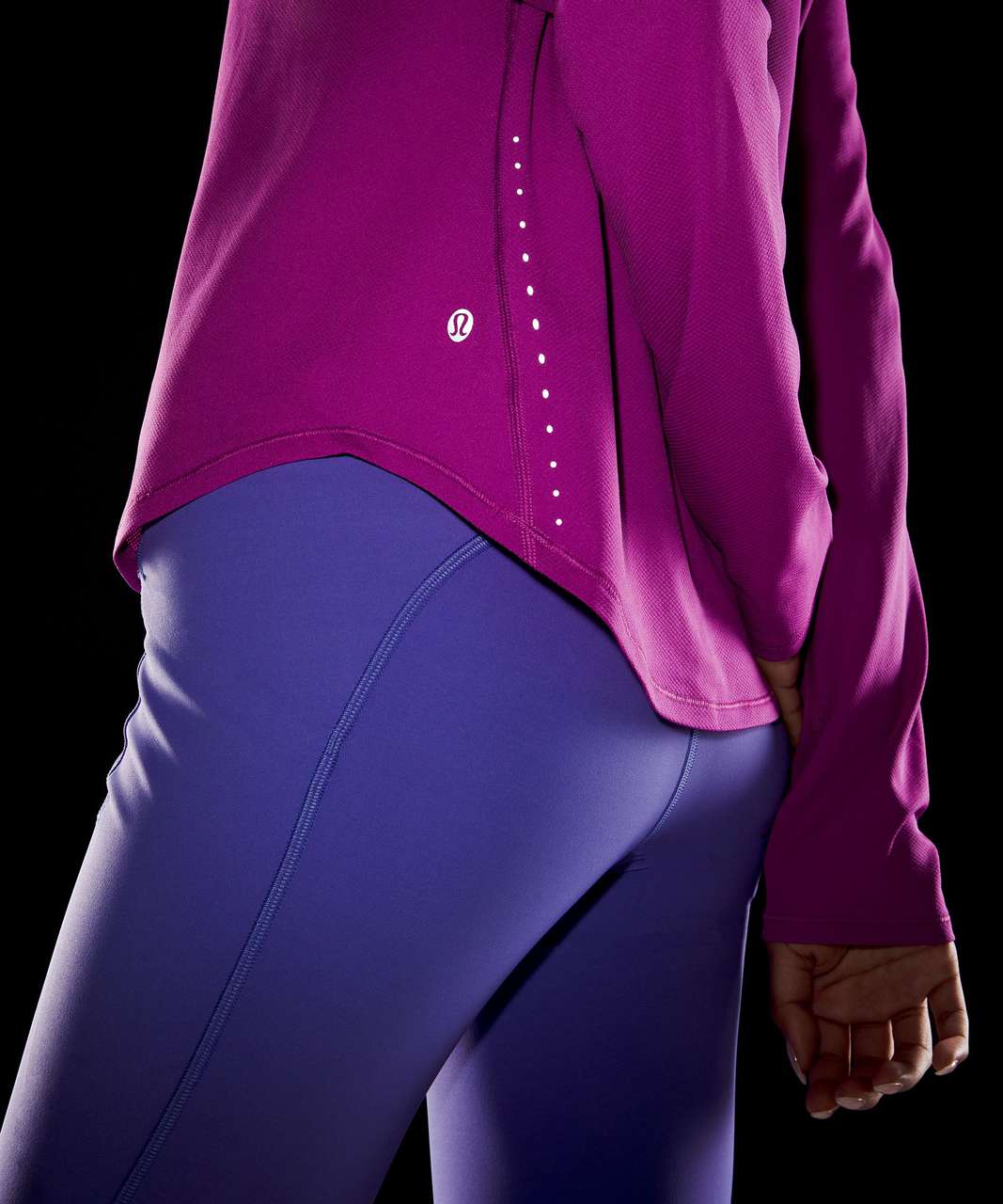 Lululemon High-Neck Running and Training Long Sleeve Shirt - Vivid Plum