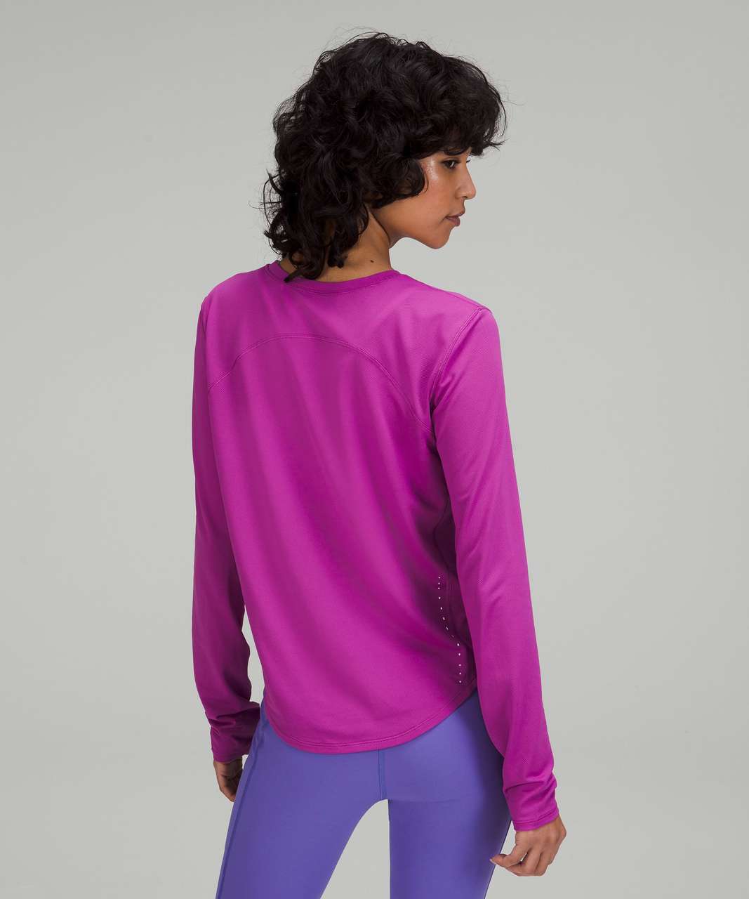 Lululemon High-Neck Running and Training Long Sleeve Shirt - Vivid Plum