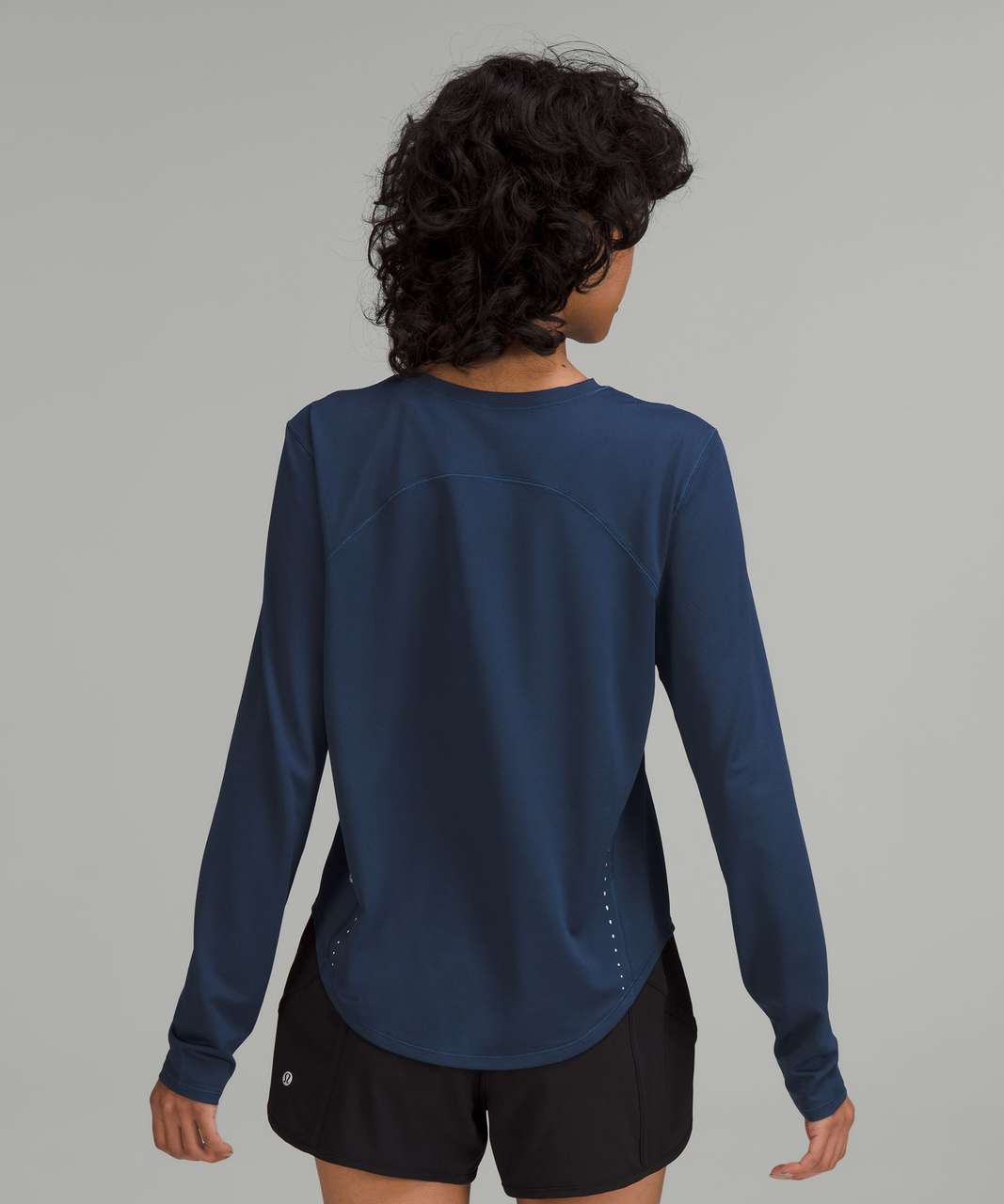 Lululemon High-Neck Running and Training Long Sleeve Shirt - Mineral Blue