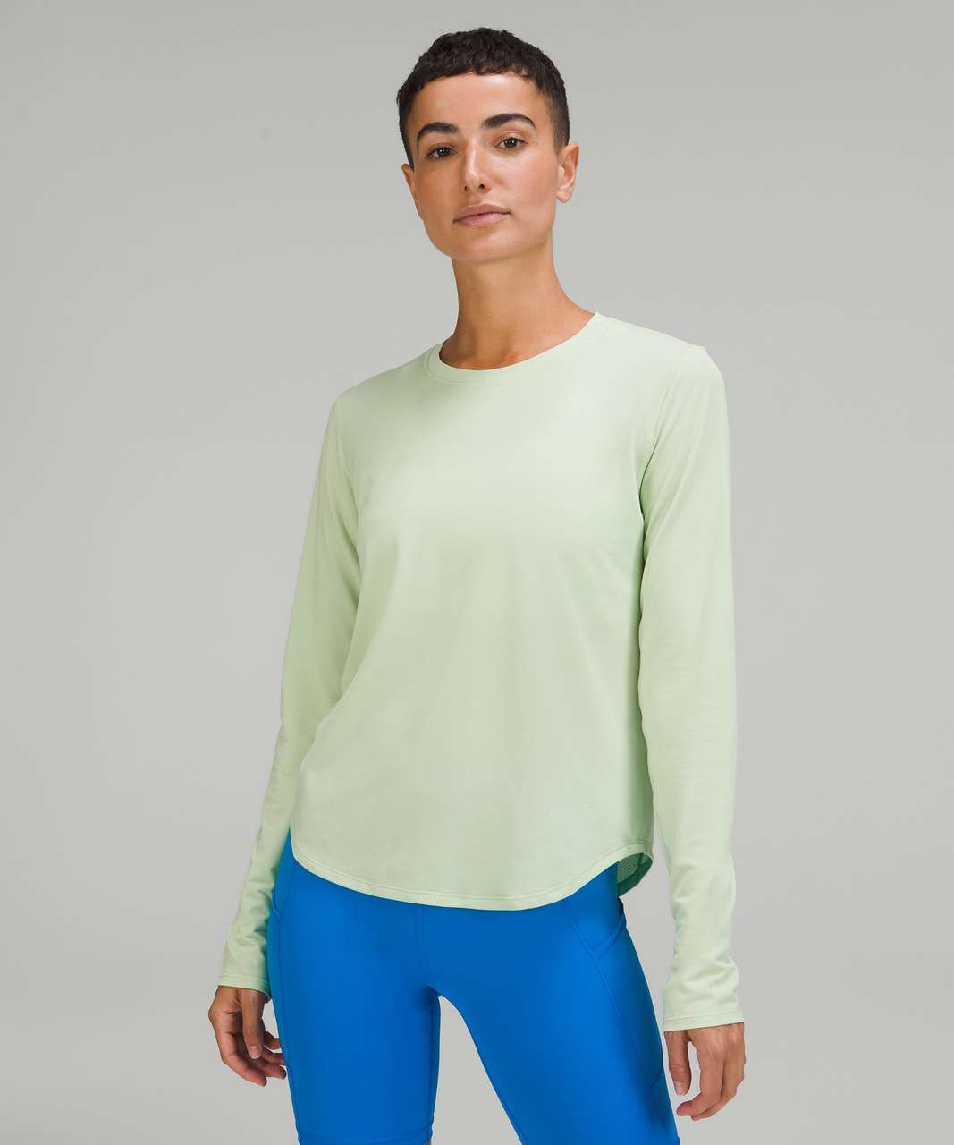 Lululemon High-Neck Running and Training Long Sleeve Shirt - Creamy ...