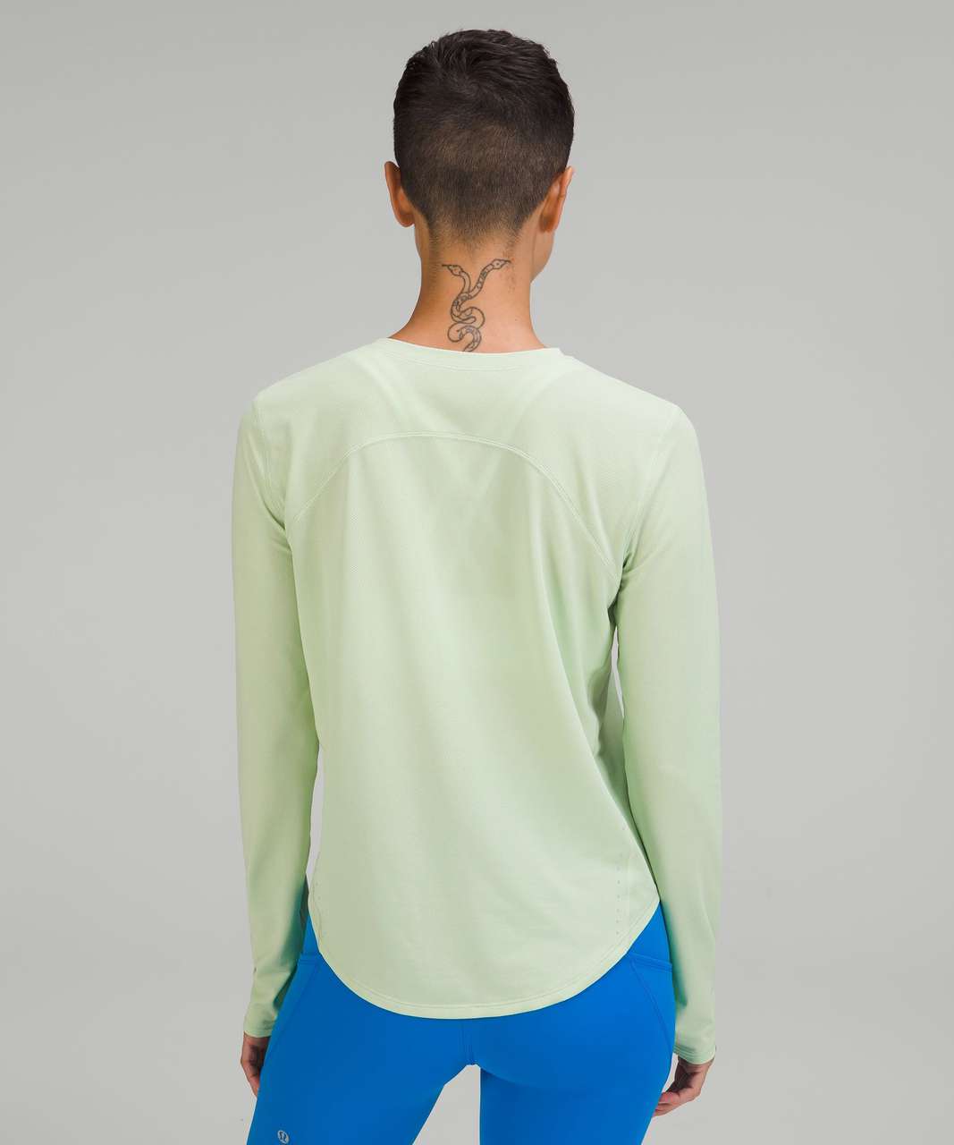 Lululemon High-Neck Running and Training Long Sleeve Shirt - Creamy Mint