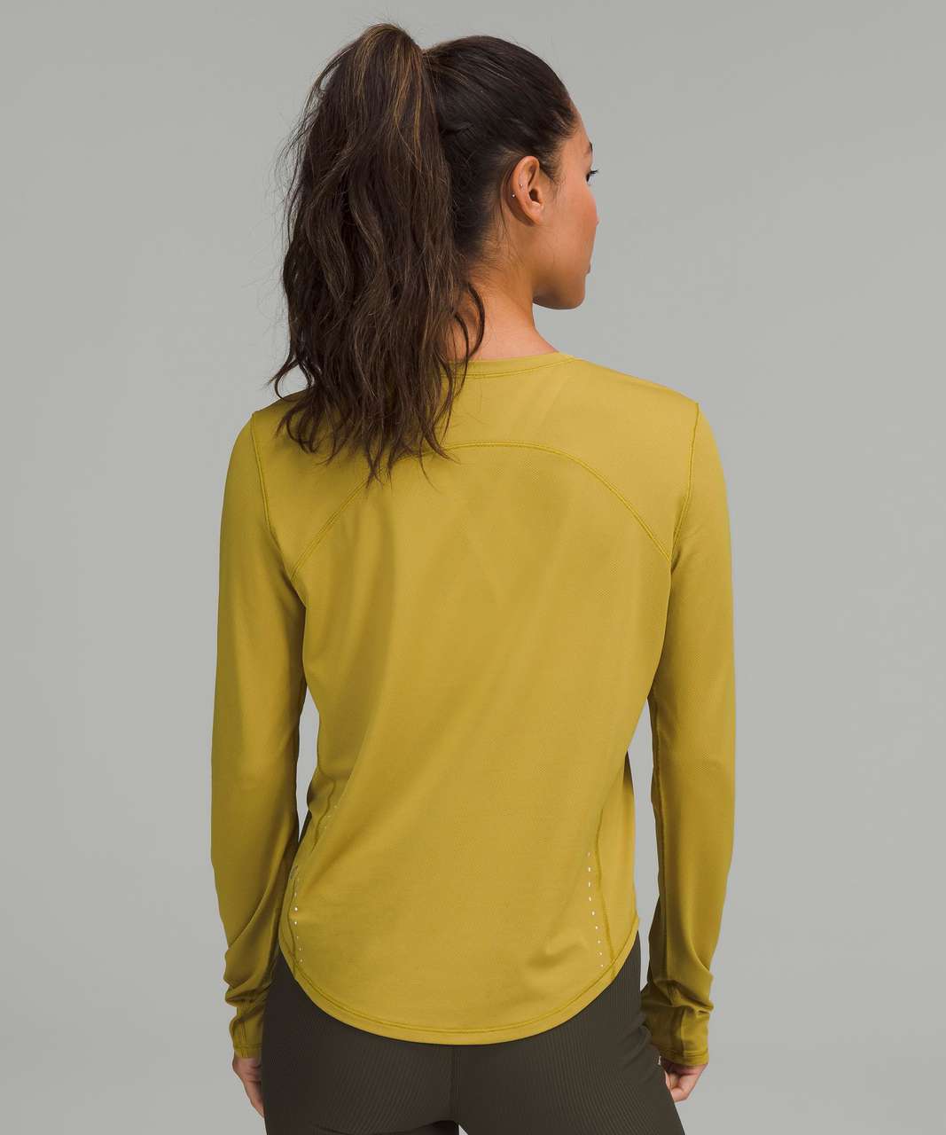 Lululemon High-Neck Running and Training Long Sleeve Shirt - Auric Gold