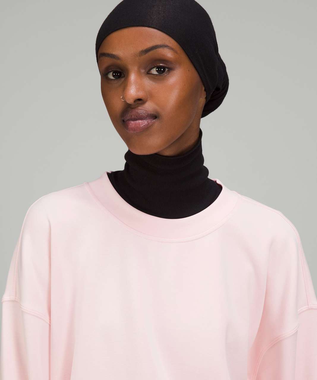 Lululemon Perfectly Oversized Cropped Crew *Softstreme - Strawberry Milkshake