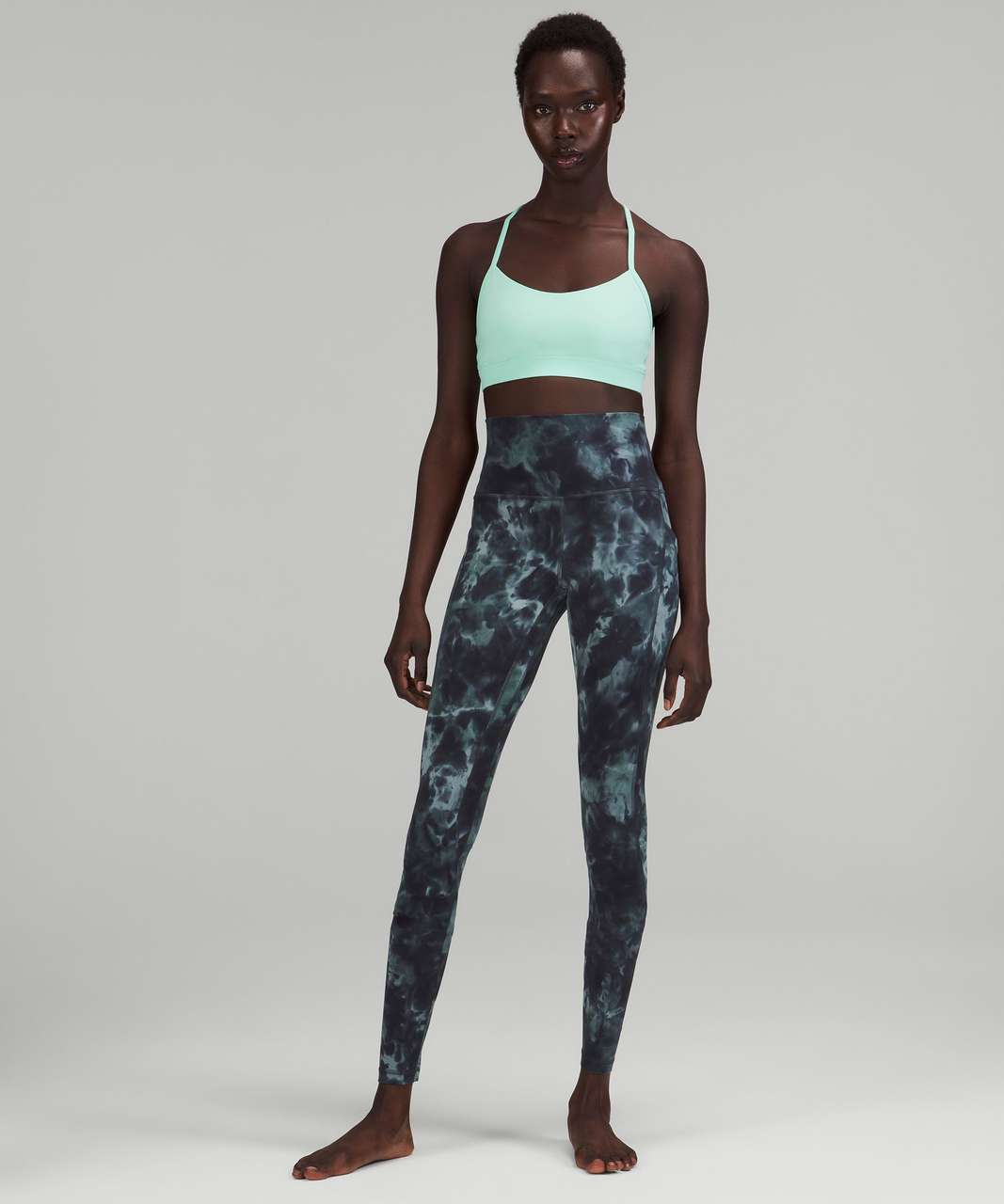 Lululemon Align High-Rise Crop with Pockets 23 - Diamond Dye Silver Blue  Tidewater Teal Graphite Grey - lulu fanatics