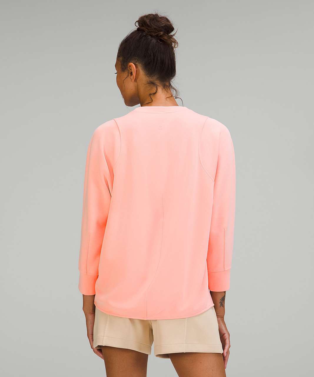 Lululemon Softstreme Draped-Back Crew - Dew Pink - lulu fanatics