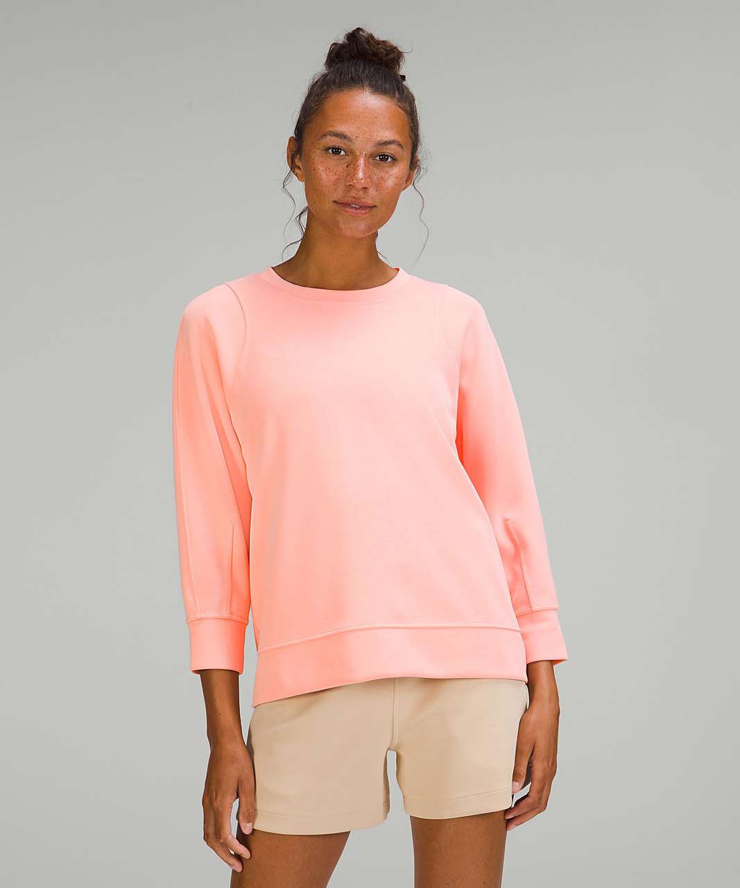 Lululemon Ribbed Cropped Wrap-Back Long Sleeve - Pink Lychee