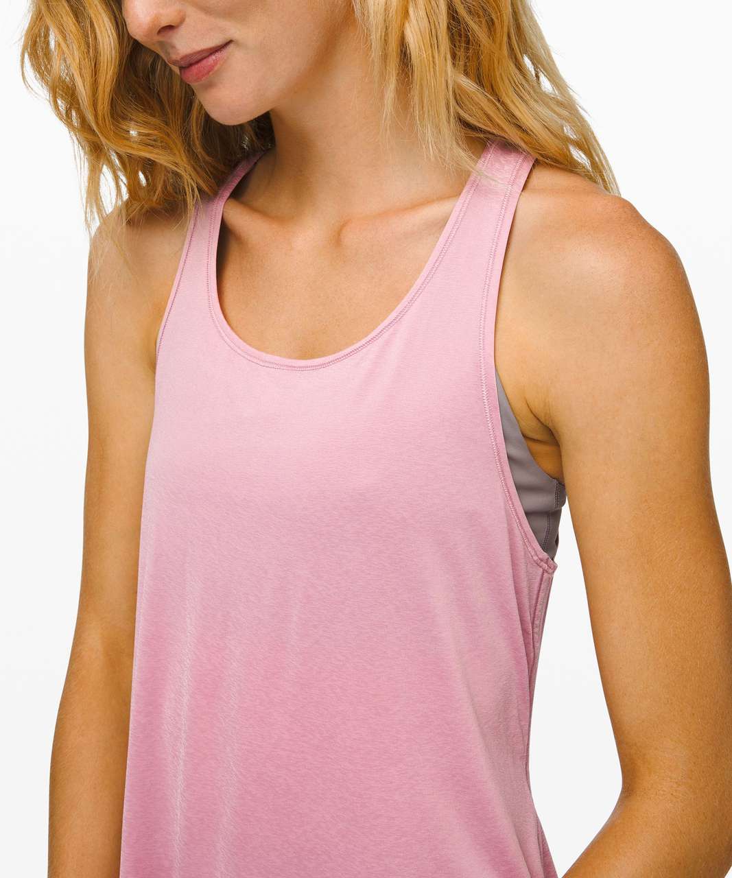 Lululemon Reenergized 2-in-1 Tank - Pink Taupe / Dark Chrome