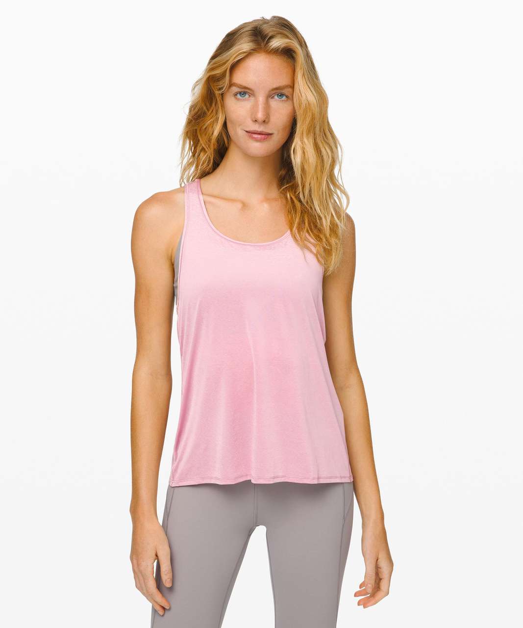 Lululemon Reenergized 2-in-1 Tank - Pink Taupe / Dark Chrome - lulu ...