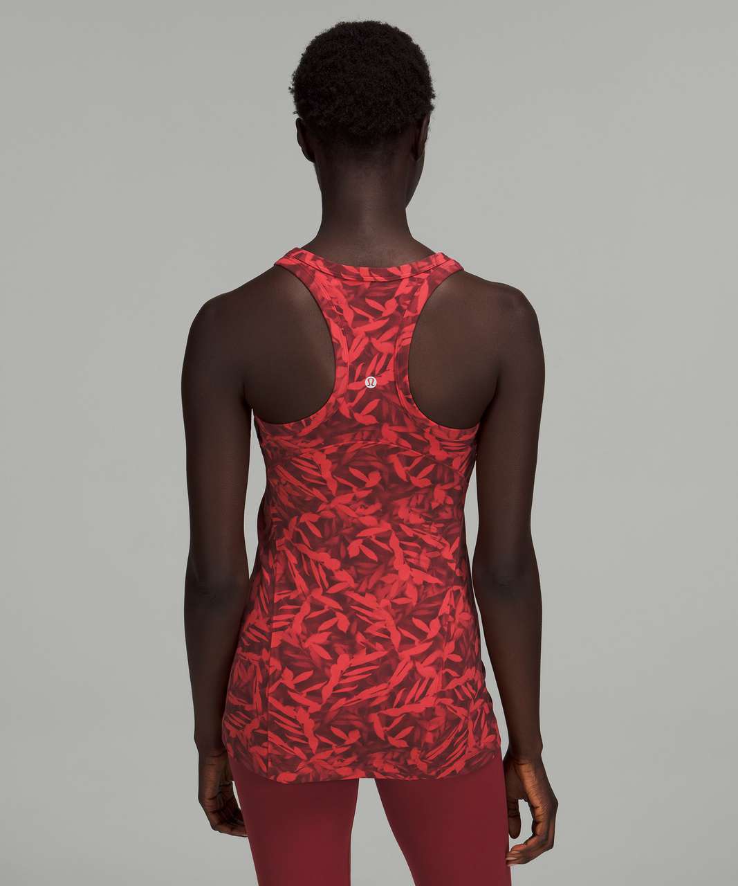 Lululemon Align Hip-Length Racerback Tank Top - Spray Leaf Fireside Red Multi