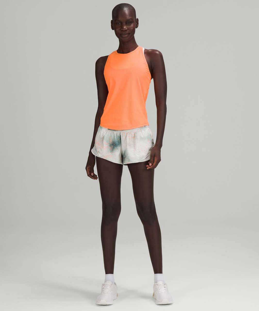 Lululemon Hotty Hot Low-Rise Short 2.5" *Reflective - Spray Camo Silver Blue Multi Sirius Reflective Highlight Orange Multi / Dove Grey