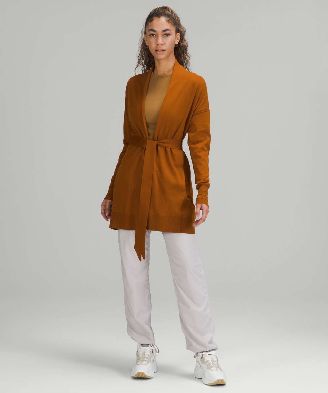 Lululemon Cotton-Cashmere Knit Wrap - Butternut Brown - lulu fanatics