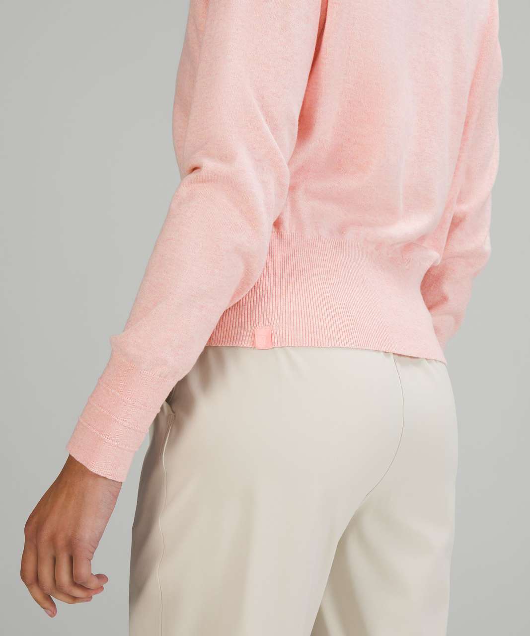 Lululemon Crossover Ribbed Waist Sweater - Heathered Dew Pink