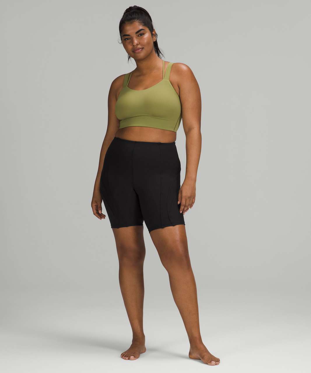 NWT Lululemon Ribbed Contoured HR High-Rise Short 8 Black Size 4