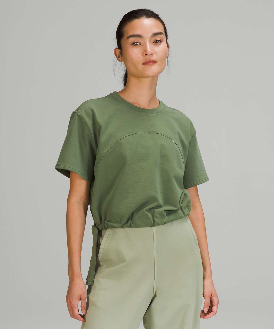 Lululemon LA Side Cinch T-Shirt - Green Twill