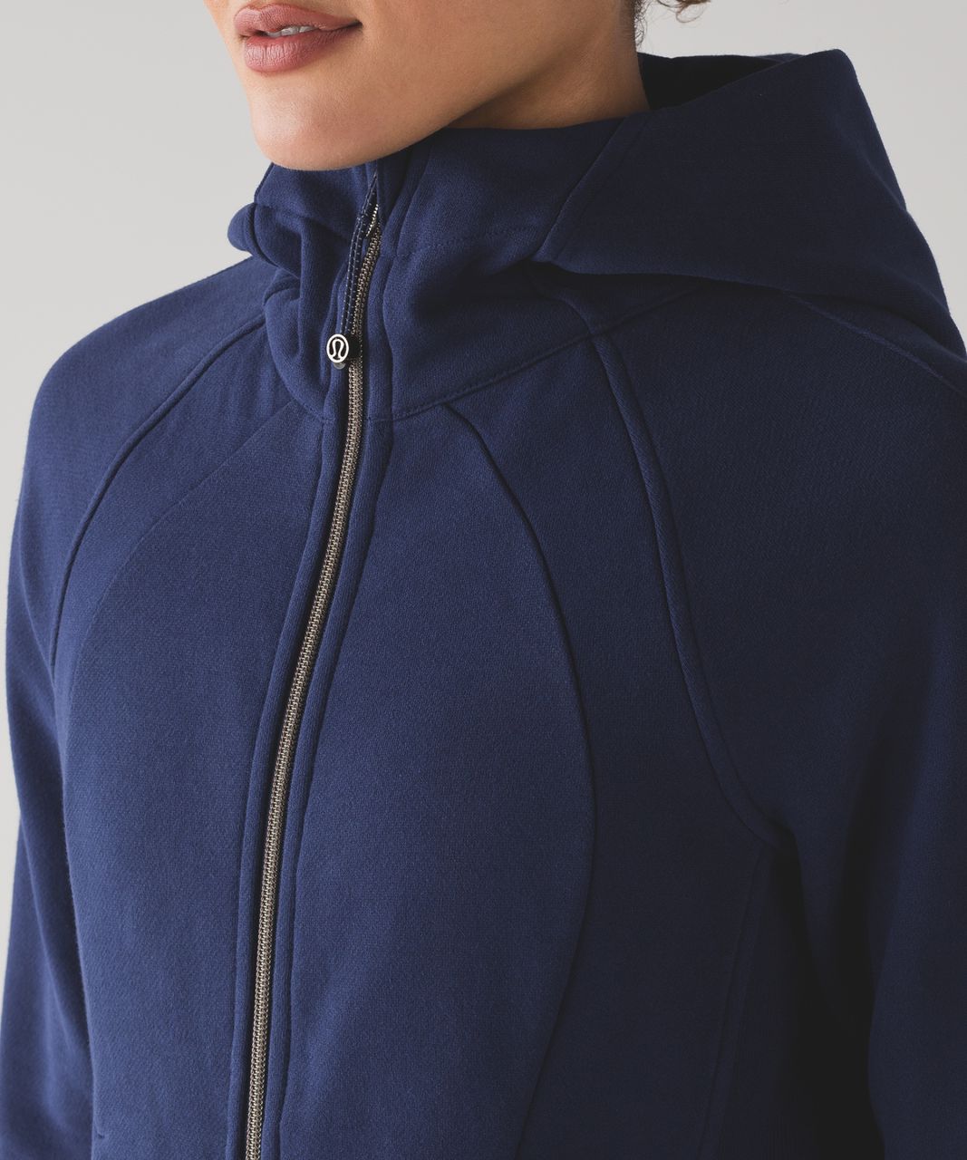 Lululemon Scuba Hoodie Jacket Light Cotton Fleece Full Zip Navy