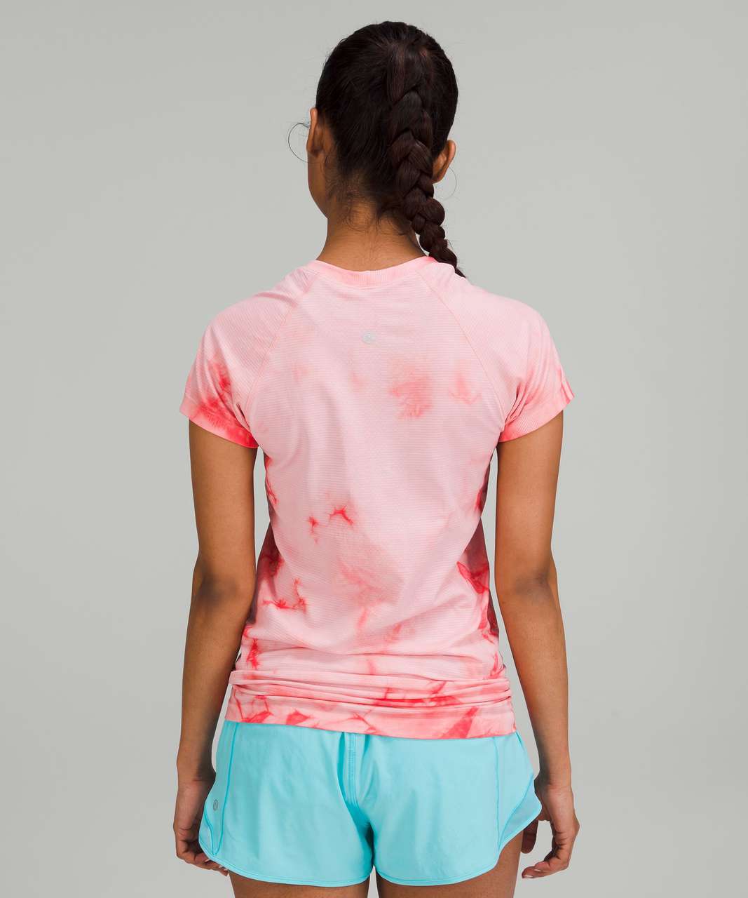 Lululemon Swiftly Tech Short Sleeve Shirt 2.0 - Marble Dye Raspberry Cream