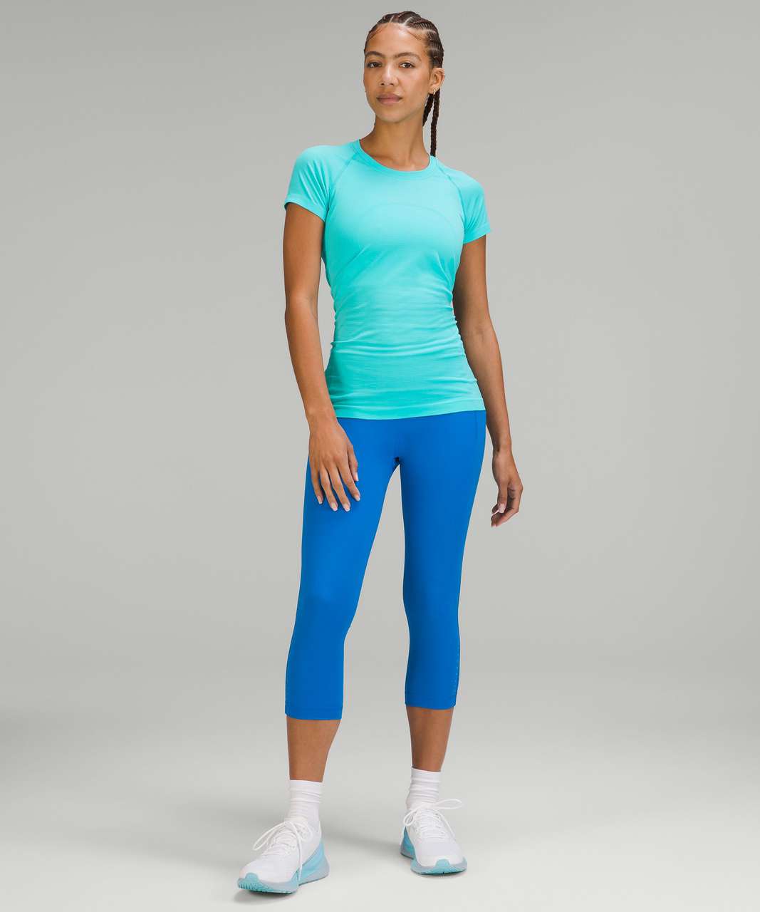 Lululemon Swiftly Tech Short Sleeve Shirt 2.0 - Electric Turquoise /  Electric Turquoise - lulu fanatics