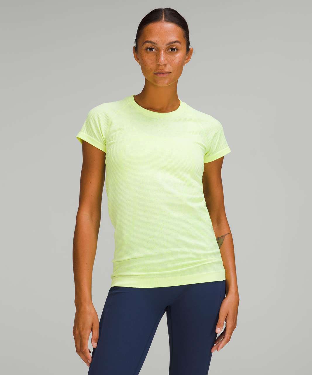 Lululemon Swiftly Tech Short Sleeve Shirt 2.0 - Distorted Noise Neon Lemon Sorbet / Highlight Yellow