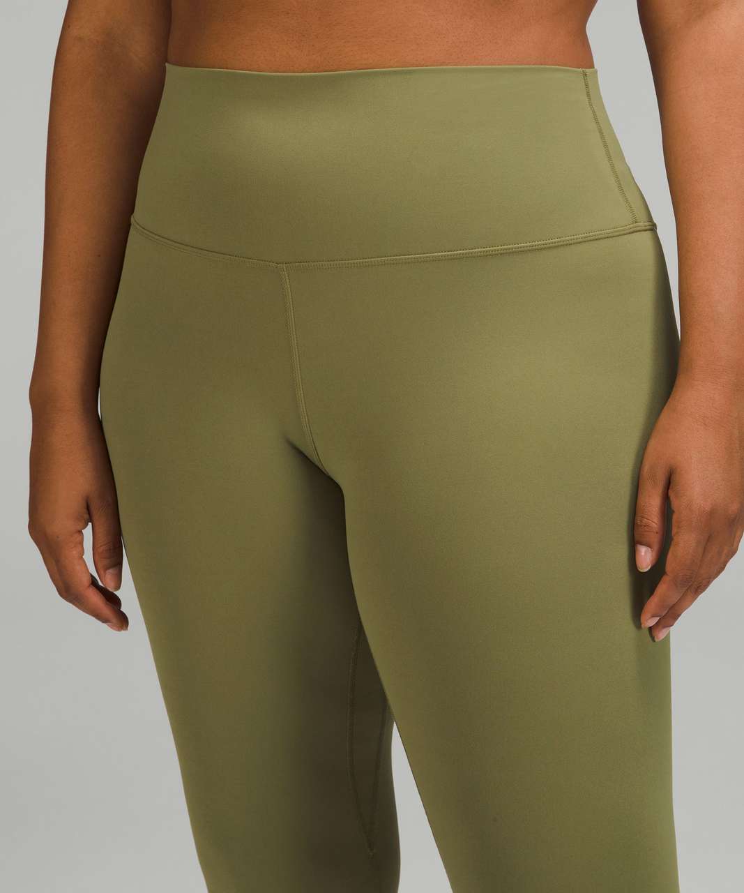 Nulu and crisscross mesh crop 23” Bronze Green; not sure what color goes  with bronze green though : r/lululemon