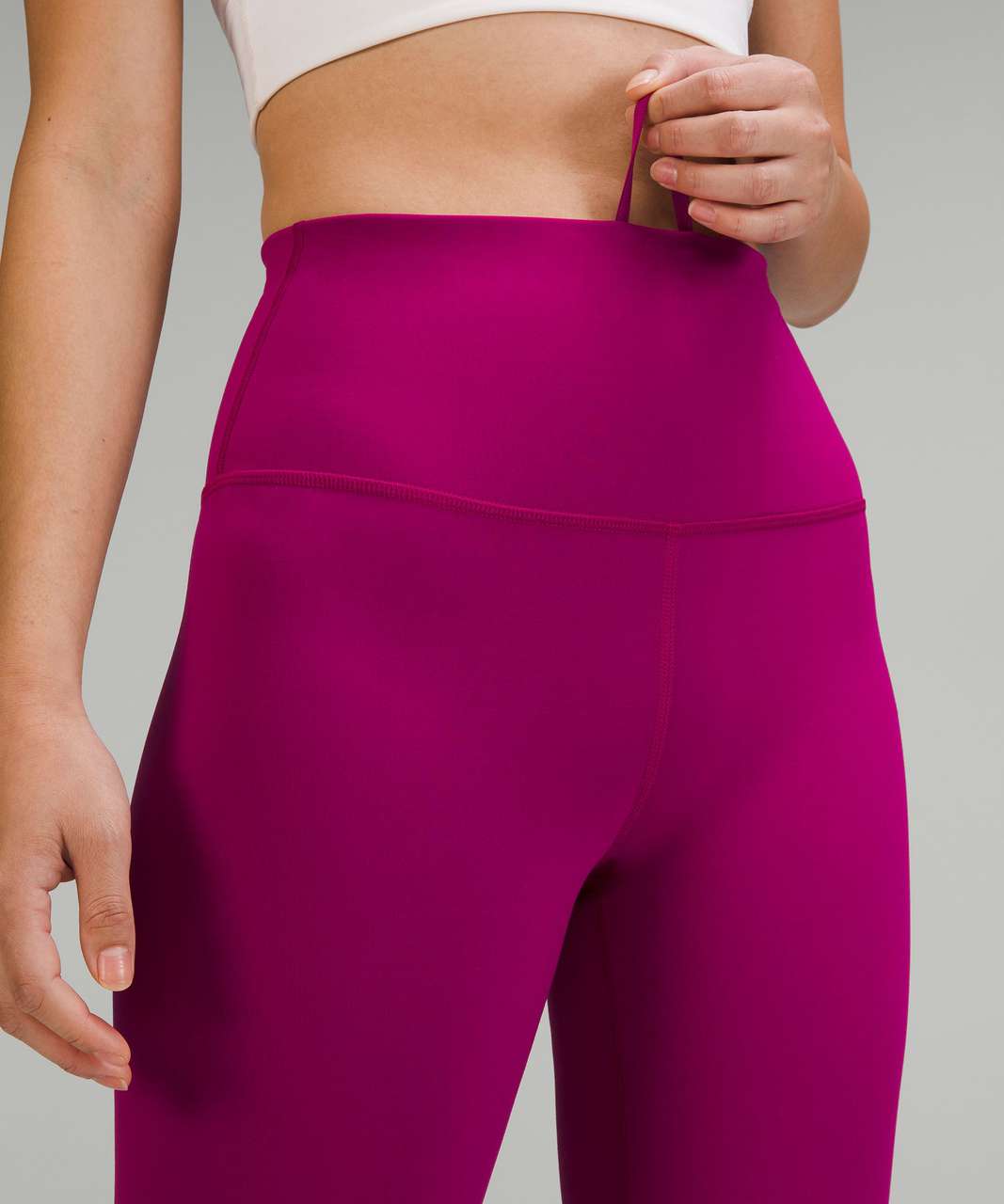 Lululemon Wunder Under Crop Sz 4 Ultraviolet Plum Magenta Bright Vivid  Purple