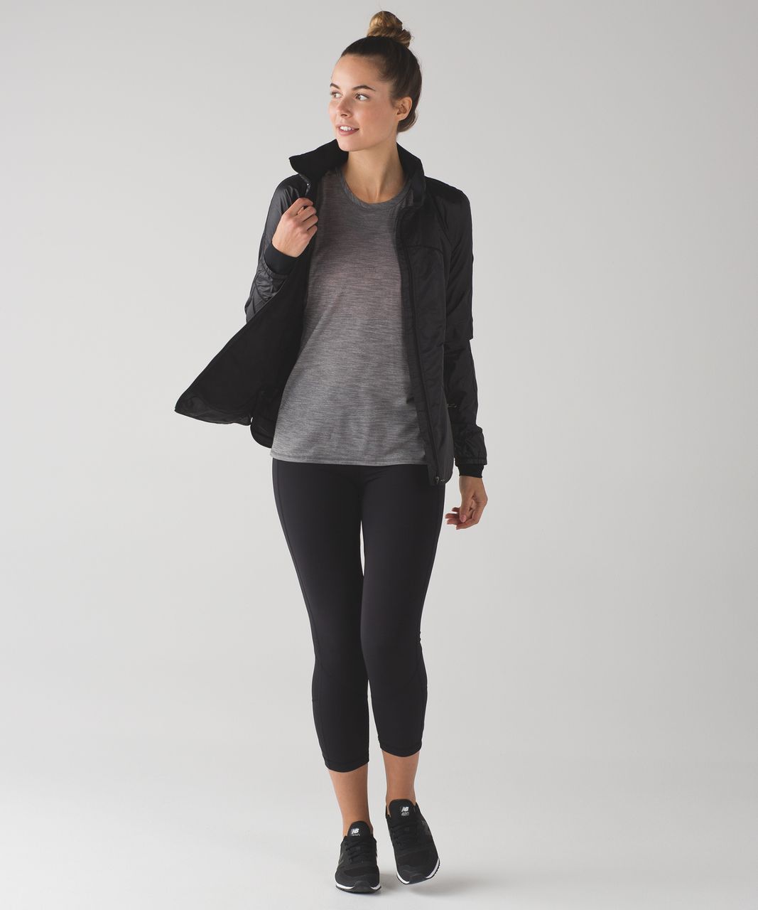 Lululemon Work The Circuit Tank - Heathered Slate / Electric Coral