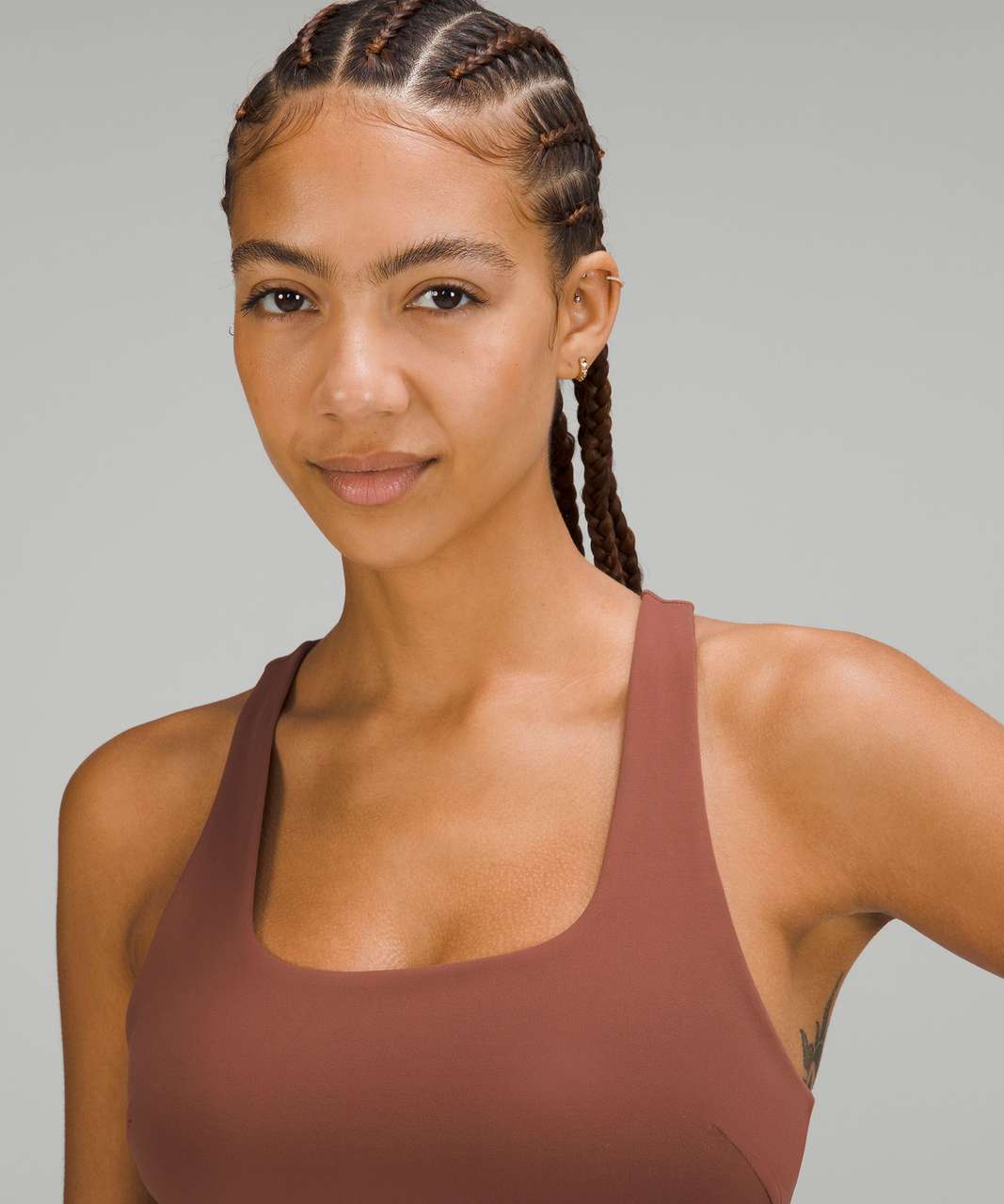 Lululemon Nulu And Mesh-back Shelf-bra Yoga Tank Top - Charged