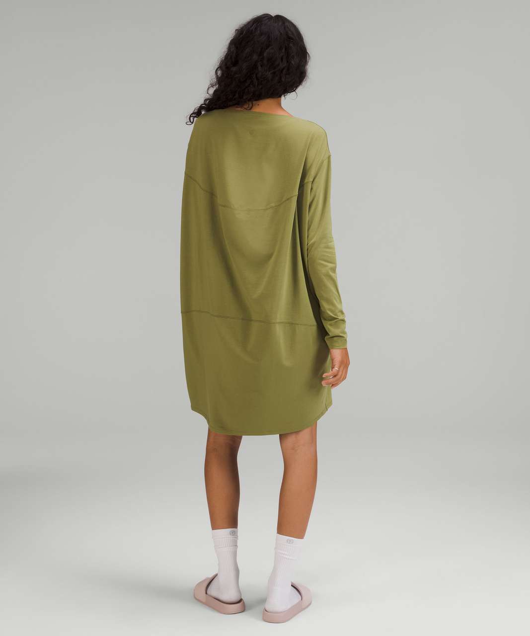 Lululemon Back in Action Long Sleeve Dress - Bronze Green