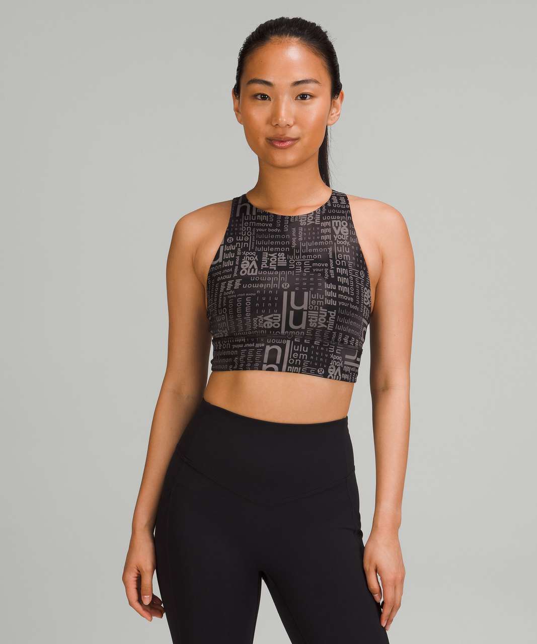 lululemon Twist and Reach High Neck Sport Bra BLACK 8 - Schimiggy