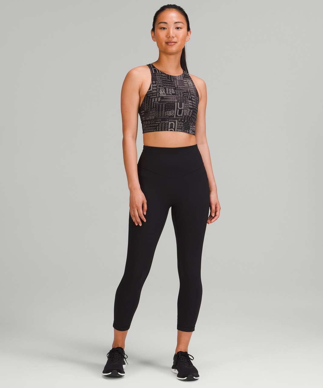 Lululemon Energy Medium-impact Sports Bra 2 Us - Black Multi