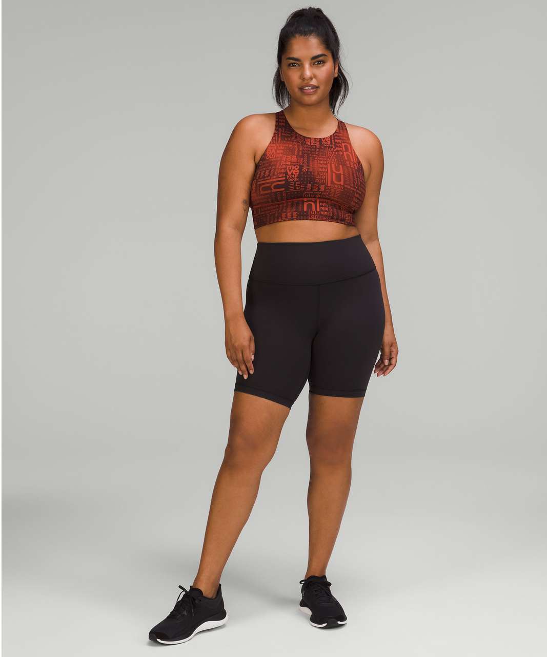 Lululemon Energy Bra Ombre Speckle Stop Jacquard EB Black Thermal Red Sz 10  - $39 - From Jessi