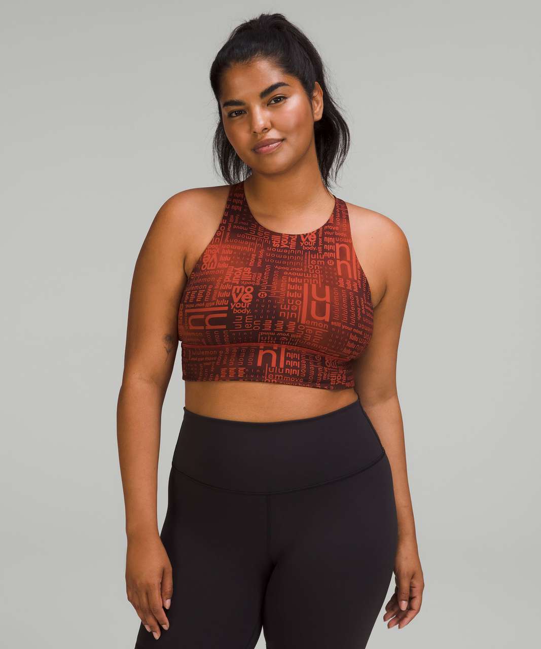 Lululemon Energy High-Neck Longline Bra *Medium Support, B–D Cups - Lululemon  Ombre Red Multi - lulu fanatics